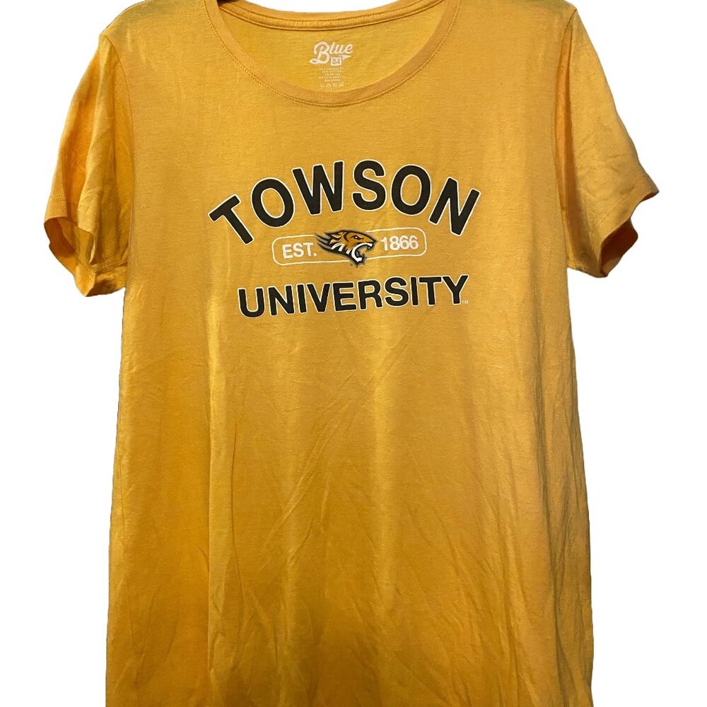 Towson University Tigers Blue 84 Tee Shirt, Large